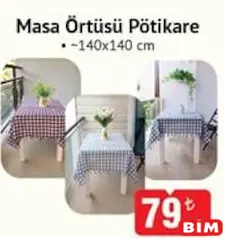 MASA ÖRTÜSÜ PÖTİKARE 140X140 CM